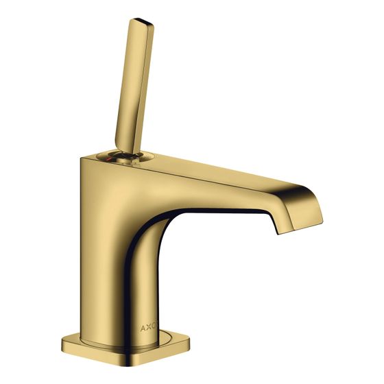 Hansgrohe AXOR Citterio E Einhebel-Waschtischmischer 90mm, Pin-Griff, Ablaufgarnitur für HWB, Polished Gold Optic
