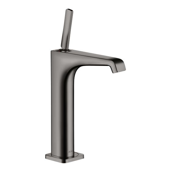 Hansgrohe AXOR Citterio E Einhebel-Waschtischmischer 190mm, Pin-Griff, Ablaufgarnitur für AufsatzWT, Polished Black Chrome