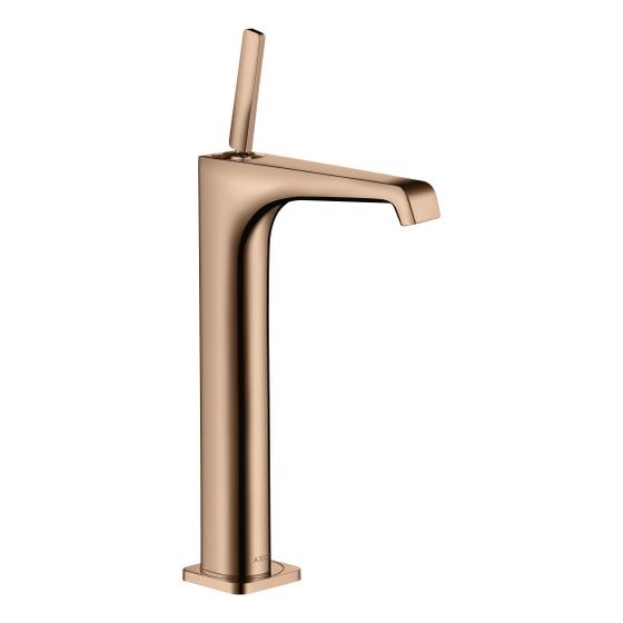 Hansgrohe AXOR Citterio E Einhebel-Waschtischmischer 250mm, Pin-Griff, Ablaufgarnitur für AufsatzWT, Polished Red Gold