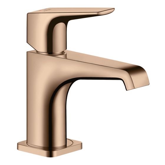 Hansgrohe AXOR Citterio E Einhebel-Waschtischmischer 90mm, Hebelgriff, Ablaufgarnitur für HWB, Polished Red Gold