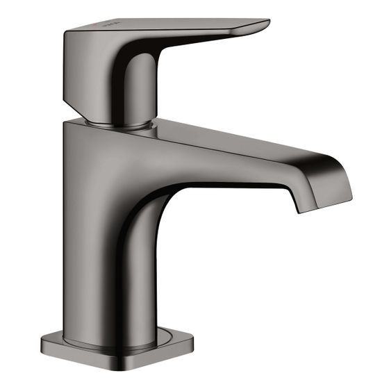 Hansgrohe AXOR Citterio E Einhebel-Waschtischmischer 90mm, Hebelgriff, Ablaufgarnitur für HWB, Polished Black Chrome