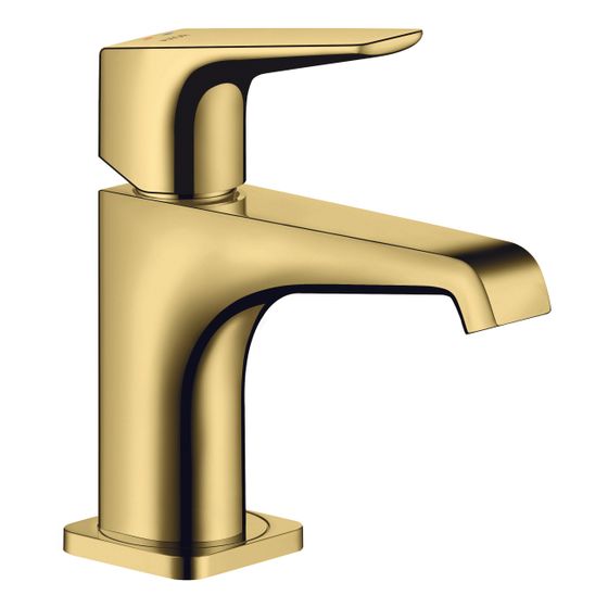 Hansgrohe AXOR Citterio E Einhebel-Waschtischmischer 90mm, Hebelgriff, Ablaufgarnitur für HWB, Polished Gold Optic