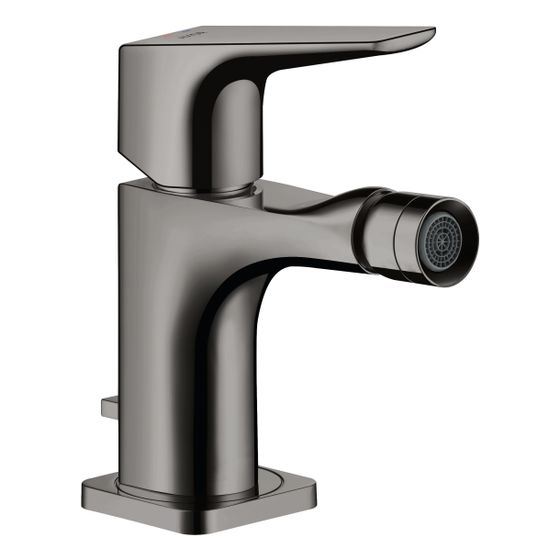 Hansgrohe AXOR Einhebel-Bidetmischer Citterio E, Hebelgriff, Zugstangen-Ablaufgarnitur, Polished Black Chrome