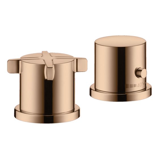 Hansgrohe AXOR Thermostat-Wannenrandarmatur Citterio E, DN 15, Polished Red Gold
