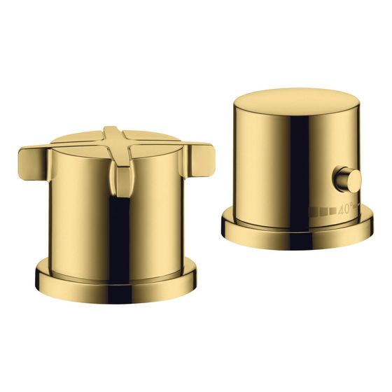Hansgrohe 2-Loch Thermostat AXOR Citterio E Wannenrandmontage, DN 15, Polished Gold Optic