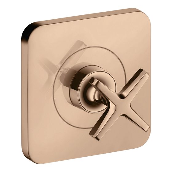 Hansgrohe AXOR Absperrventil Citterio E UP, 120x120mm, gerade, Polished Red Gold