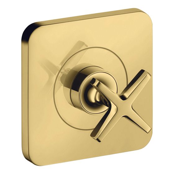 Hansgrohe AXOR Absperrventil Citterio E UP, 120x120mm, gerade, Polished Gold Optic