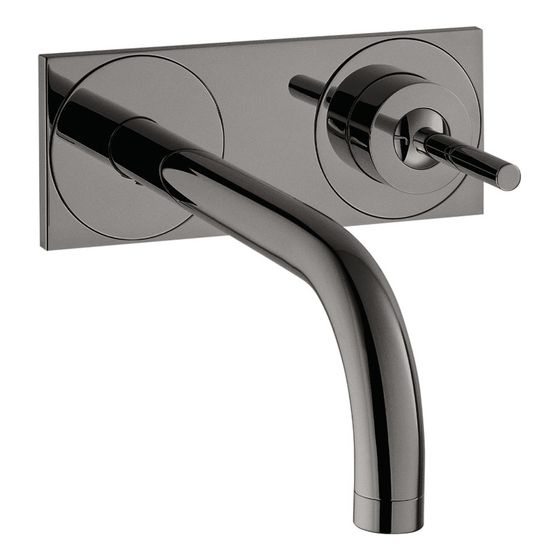 Hansgrohe AXOR Uno Einhebel-Waschtischmischer Unterputz, 5l/min, Auslauf 225mm, Platte, Polished Black Chrome