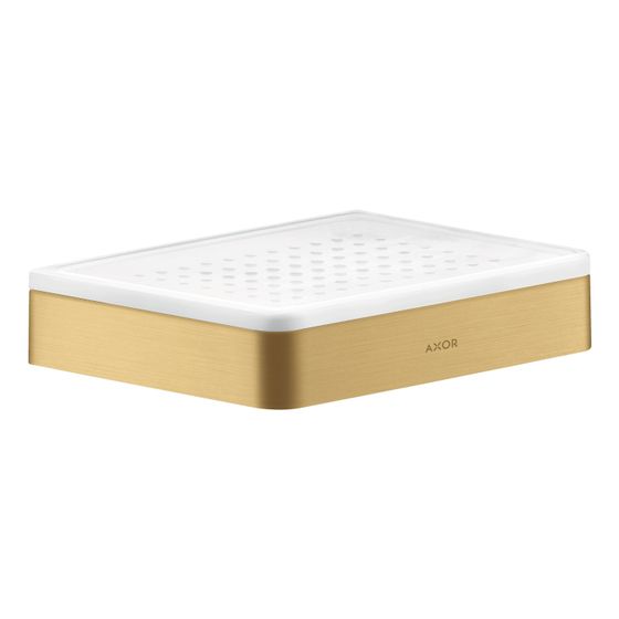 Hansgrohe AXOR Universal Softsquare Seifenschale/ Ablage,152x32x110mm, Keramik, Brushed Gold Optic