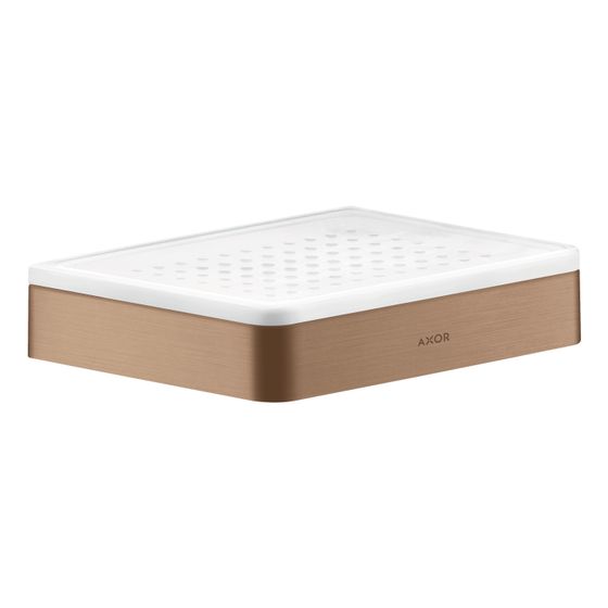 Hansgrohe AXOR Universal Softsquare Seifenschale/ Ablage,152x32x110mm, Keramik, Brushed Red Gold
