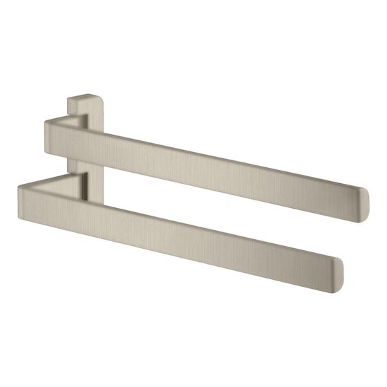 Hansgrohe AXOR Universal Softsquare Handtuchhalter zweiarmig, 409mm, Metall, Brushed Nickel