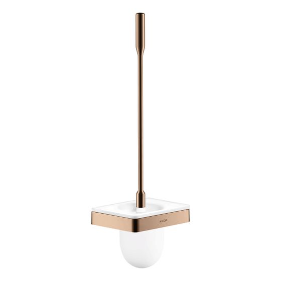 Hansgrohe AXOR Universal Softsquare Toilettenbürstenhalter Wandmontage, Polished Red Gold