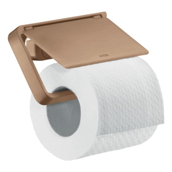 Hansgrohe AXOR Universal Softsquare Toilettenpapierhalter, Deckel, Brushed Red Gold