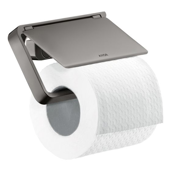 Hansgrohe AXOR Universal Softsquare Toilettenpapierhalter, Deckel, Polished Black Chrome