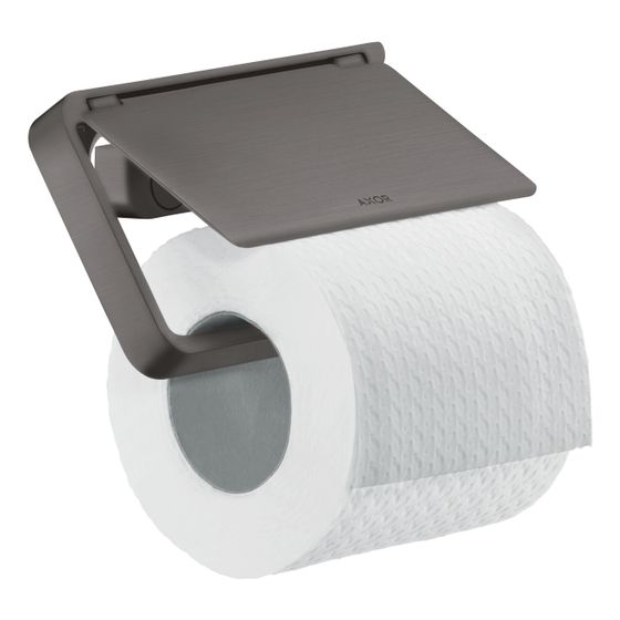 Hansgrohe AXOR Universal Softsquare Toilettenpapierhalter, Deckel, Brushed Black Chrome