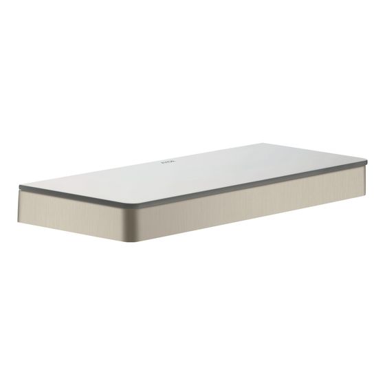 Hansgrohe AXOR Universal Softsquare Ablage 300mm, Sicherheitsglas, Brushed Nickel