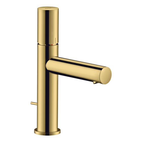Hansgrohe AXOR Uno Einhebel-Waschtischmischer 110mm, 5l/min, Zerogriff, Zugstangen-Ablaufgarnitur, Polished Gold Optic