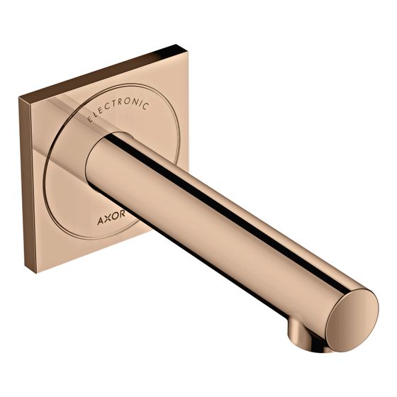 Hansgrohe AXOR Uno Elektronik-Waschtischmischer, 5l/min, UP für Wandmontage, Auslauf 161mm, Polished Red Gold