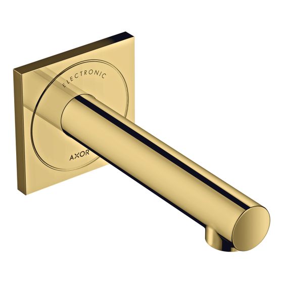 Hansgrohe AXOR Uno Elektronik-Waschtischmischer, 5l/min, UP für Wandmontage, Auslauf 161mm, Polished Gold Optic