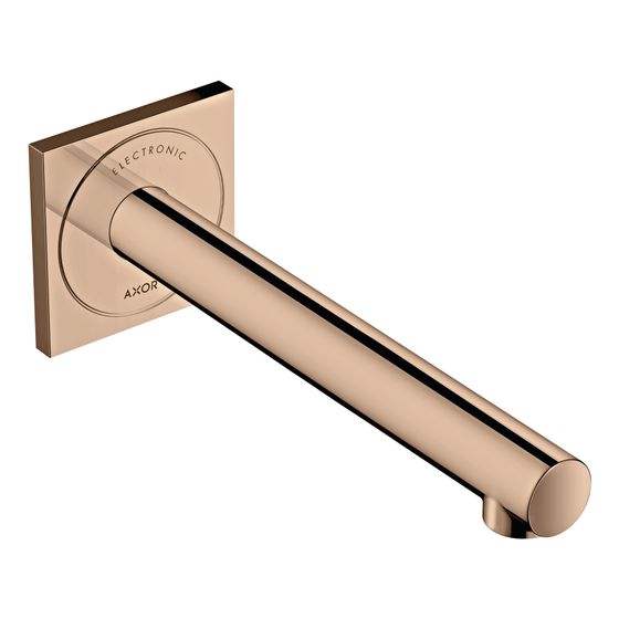 Hansgrohe AXOR Uno Elektronik-Waschtischmischer, 5l/min, UP für Wandmontage, Auslauf 221mm, Polished Red Gold