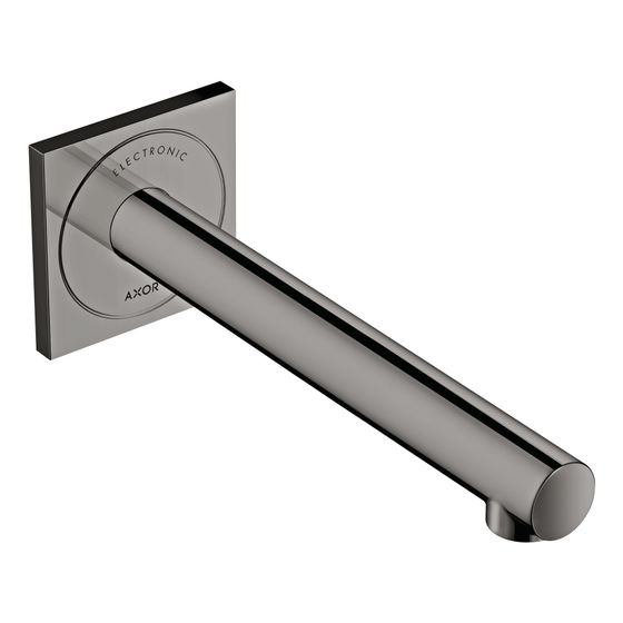 Hansgrohe AXOR Uno Elektronik-Waschtischmischer, 5l/min, UP für Wandmontage, Auslauf 221mm, Polished Black Chrome