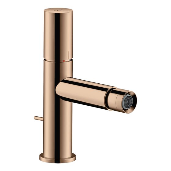 Hansgrohe AXOR Uno Einhebel-Bidetmischer, 5l/min, Zerogriff, Zugstangen-Ablaufgarnitur, Polished Red Gold