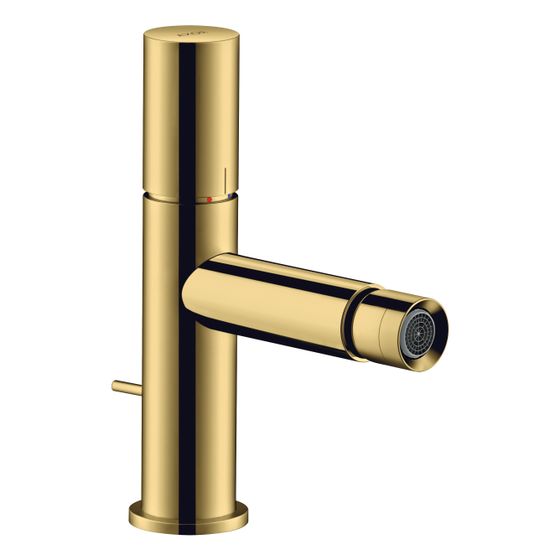 Hansgrohe AXOR Uno Einhebel-Bidetmischer, 5l/min, Zerogriff, Zugstangen-Ablaufgarnitur, Polished Gold Optic