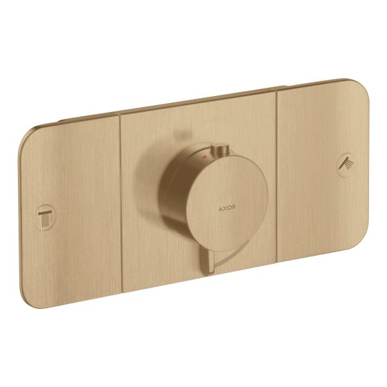 Hansgrohe AXOR One Thermostatmodul Unterputz, 30l/min, für 2 Verbraucher, Brushed Bronze