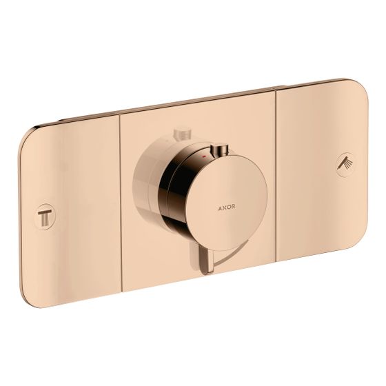 Hansgrohe AXOR One Thermostatmodul Unterputz, 30l/min, für 2 Verbraucher, Polished Red Gold