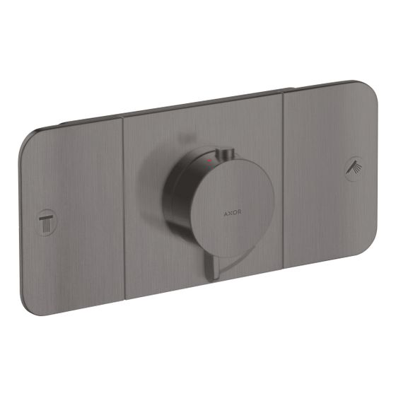 Hansgrohe AXOR One Thermostatmodul Unterputz, 30l/min, für 2 Verbraucher, Brushed Black Chrome