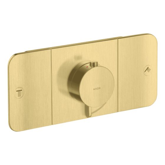 Hansgrohe AXOR One Thermostatmodul Unterputz, 30l/min, für 2 Verbraucher, Brushed Brass