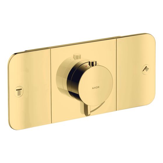 Hansgrohe AXOR One Thermostatmodul Unterputz, 30l/min, für 2 Verbraucher, Polished Gold Optic