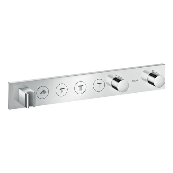 Hansgrohe AXOR ShowerSolutions Thermostatmodul Select 600x90mm, Unterputz für 4 Verbraucher, Polished Red Gold