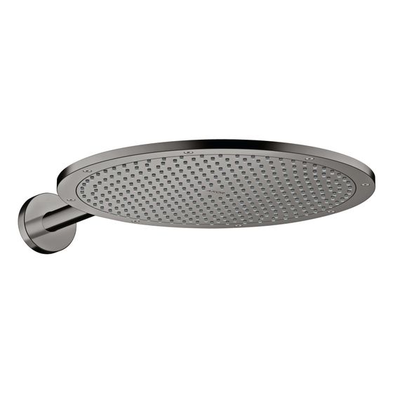 Hansgrohe AXOR ShowerSolutions Kopfbrause 350mm, 27,8l/min, 1jet, Brausearm, Polished Black Chrome