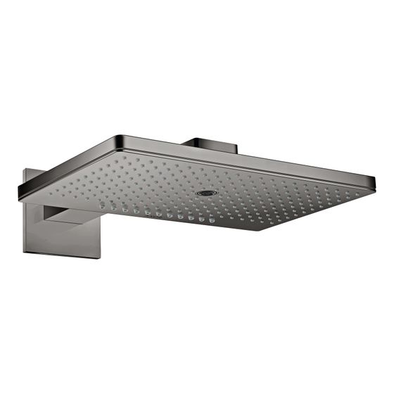 Hansgrohe AXOR ShowerSolutions Kopfbrause, 18l/min, 460x300mm, 3jet, Brausearm, eckiger Rosette, Polished Black Chrome
