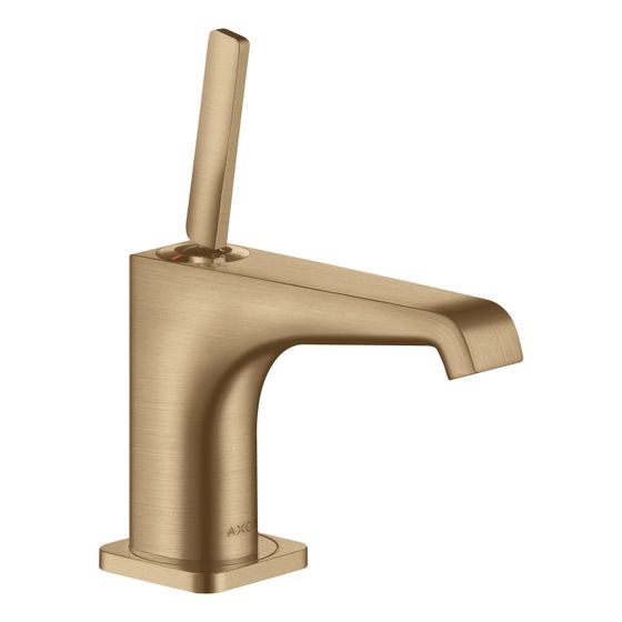 Hansgrohe AXOR Citterio E Einhebel-Waschtischmischer 90mm, Pin-Griff, Ablaufgarnitur für HWB, Brushed Bronze
