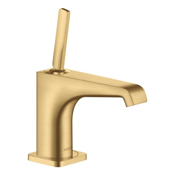 Hansgrohe AXOR Citterio E Einhebel-Waschtischmischer 90mm, Pin-Griff, Ablaufgarnitur für HWB, Brushed Gold Optic
