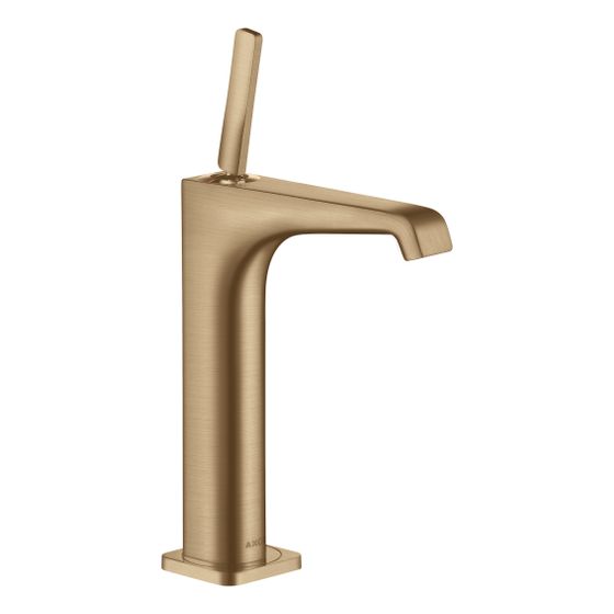 Hansgrohe AXOR Citterio E Einhebel-Waschtischmischer 190mm, Pin-Griff, Ablaufgarnitur für AufsatzWT, Brushed Bronze