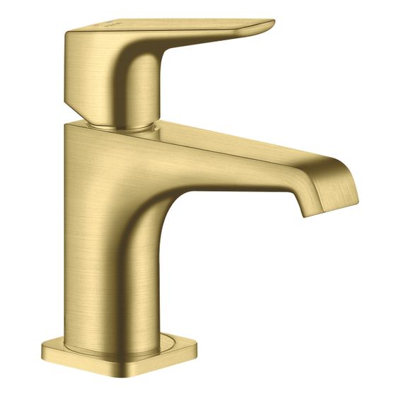 Hansgrohe AXOR Citterio E Einhebel-Waschtischmischer 90mm, Hebelgriff, Ablaufgarnitur für HWB, Brushed Brass
