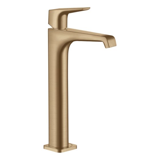 Hansgrohe AXOR Citterio E Einhebel-Waschtischmischer 250mm, Hebelgriff, Ablaufgarnitur für AufsatzWT, Brushed Bronze