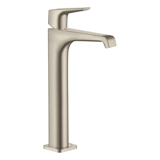 Hansgrohe AXOR Citterio E Einhebel-Waschtischmischer 250mm, Hebelgriff, Ablaufgarnitur für AufsatzWT, Brushed Nickel