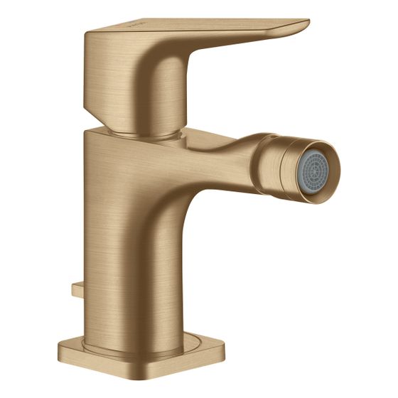 Hansgrohe AXOR Einhebel-Bidetmischer Citterio E, Hebelgriff, Zugstangen-Ablaufgarnitur, Brushed Bronze