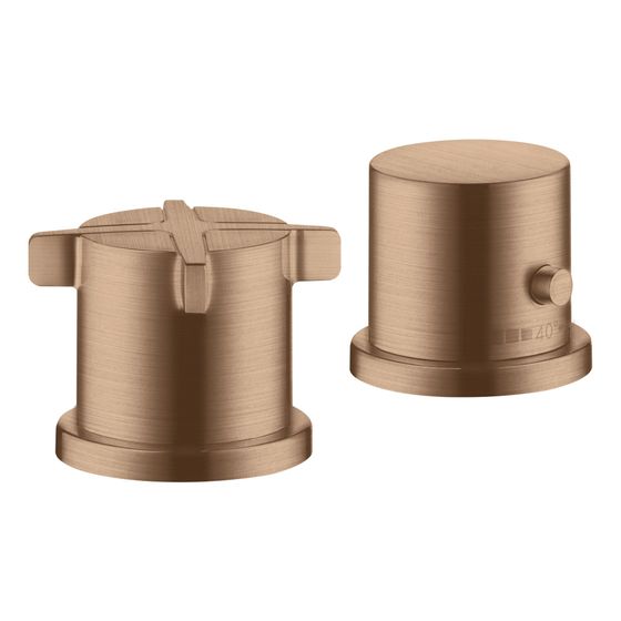 Hansgrohe 2-Loch Thermostat AXOR Citterio E Wannenrandmontage, DN 15, Brushed Red Gold