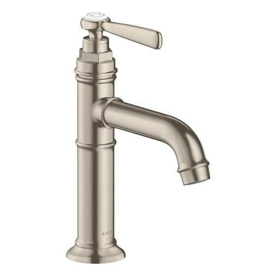 Hansgrohe AXOR Montreux Einhebel-Waschtischmischer 100mm, 5l/min, Hebelgriff, Ablaufgarnitur, Brushed Nickel