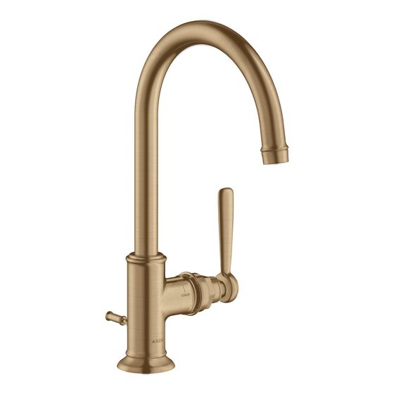Hansgrohe AXOR Montreux Einhebel-Waschtischmischer 210mm, 5l/min, Hebelgriff, Zugstangen-Ablaufgarnitur, Brushed Bronze