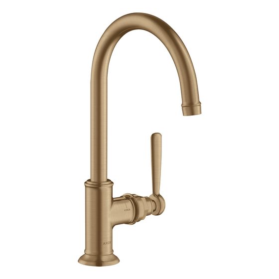 Hansgrohe AXOR Montreux Einhebel-Waschtischmischer 210mm, 5l/min, Hebelgriff, Ablaufgarnitur, Brushed Bronze
