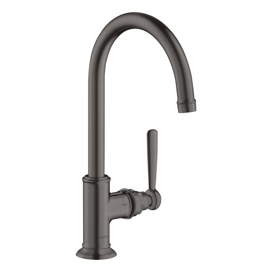 Hansgrohe AXOR Montreux Einhebel-Waschtischmischer 210mm, 5l/min, Hebelgriff, Ablaufgarnitur, Brushed Black Chrome