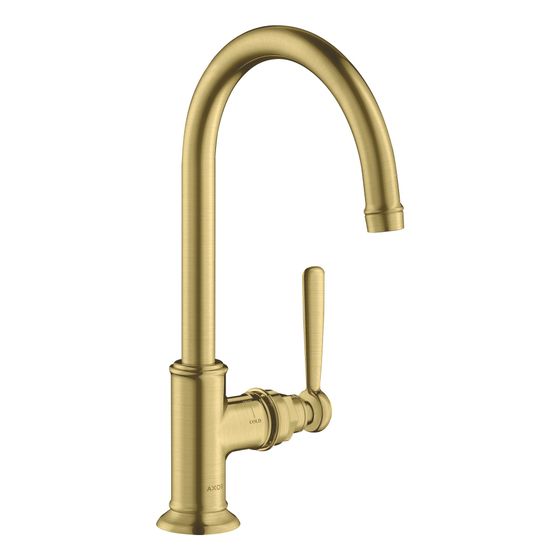 Hansgrohe AXOR Montreux Einhebel-Waschtischmischer 210mm, 5l/min, Hebelgriff, Ablaufgarnitur, Brushed Brass