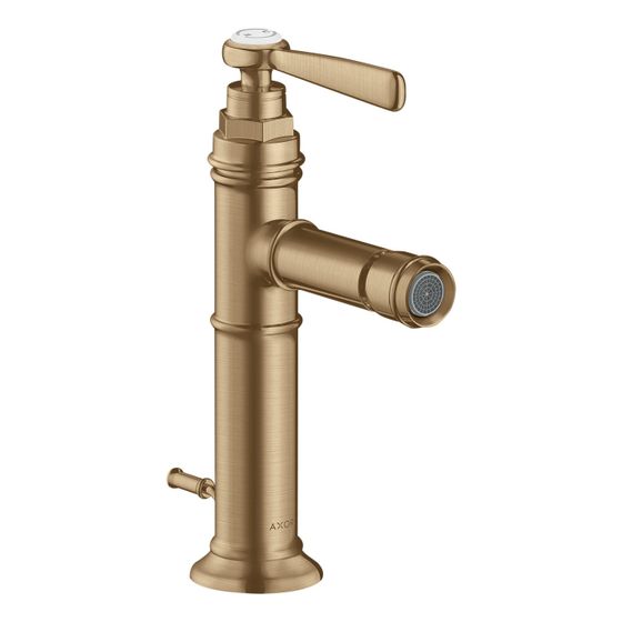 Hansgrohe AXOR Montreux Einhebel-Bidetmischer, 5l/min, Hebelgriff, Zugstangen-Ablaufgarnitur, Brushed Bronze