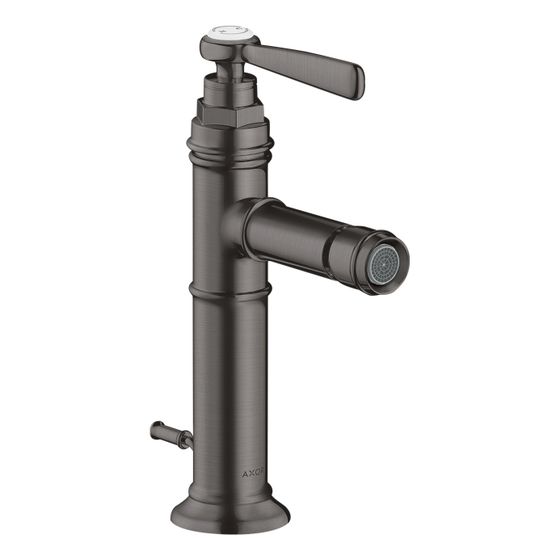 Hansgrohe AXOR Montreux Einhebel-Bidetmischer, 5l/min, Hebelgriff, Zugstangen-Ablaufgarnitur, Brushed Black Chrome